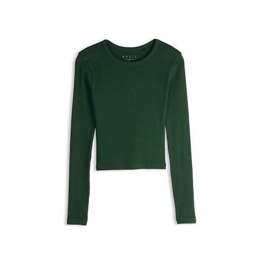 GATE Klasyczna koszulka z żebrowanej dzianiny 34 ze sklepu gateshop w kategorii Bluzki damskie - zdjęcie 186807644