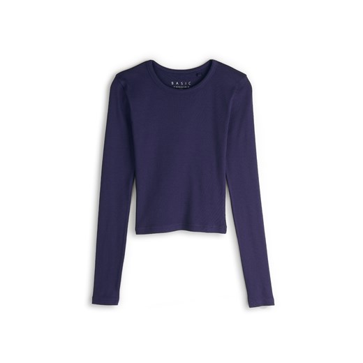 GATE Klasyczna koszulka z żebrowanej dzianiny 34 ze sklepu gateshop w kategorii Bluzki damskie - zdjęcie 186807693