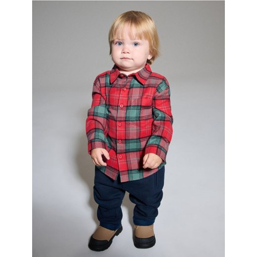 Sinsay - Koszula w kratę - czerwony ze sklepu Sinsay w kategorii Koszulki niemowlęce - zdjęcie 186808150