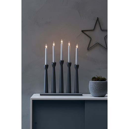 Marksljöd Lampa adwentowa &quot;Mäserkär&quot; w kolorze szarym - 36 x 49 cm Marksljöd onesize wyprzedaż Limango Polska