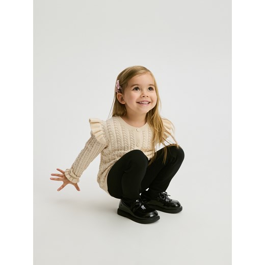 Reserved - Ocieplane legginsy - czarny - id: 876FF-99X - marki Reserved - 186809430 Reserved - Ocieplane legginsy - czarny ze sklepu Reserved w kategorii Spodnie dziewczęce - zdjęcie 186809430