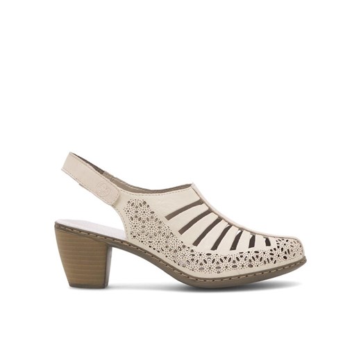 Półbuty Rieker 40959-60 Beżowy ze sklepu eobuwie.pl w kategorii Sandały damskie - zdjęcie 186809902