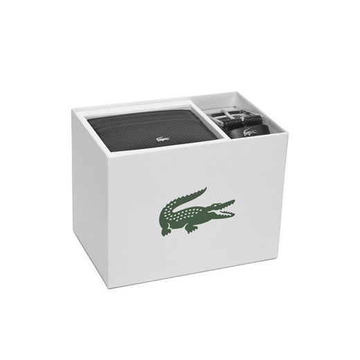 Zestaw etui na karty i pasek Lacoste RC4092 Czarny Lacoste 110 eobuwie.pl