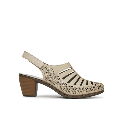 Półbuty Rieker 40959-60 Szary ze sklepu eobuwie.pl w kategorii Sandały damskie - zdjęcie 186810034