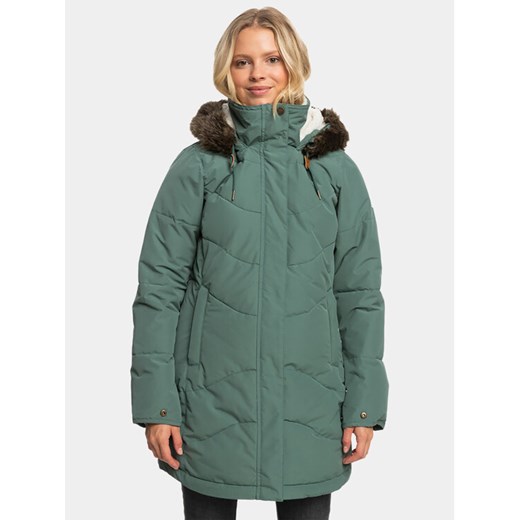 Roxy Kurtka zimowa Ellie Jk Otlr ERJJK03554 Zielony Regular Fit ze sklepu MODIVO w kategorii Kurtki damskie - zdjęcie 186811051