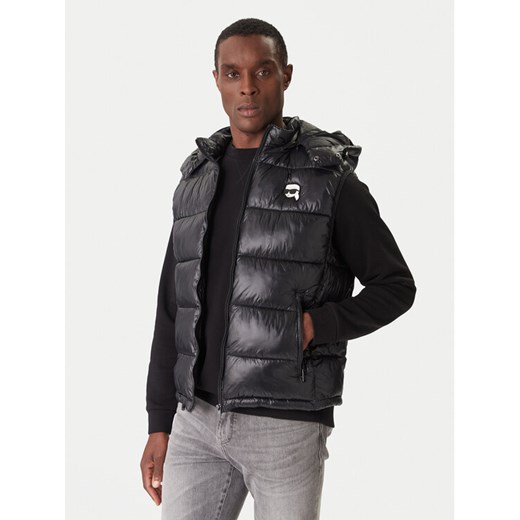 KARL LAGERFELD Kamizelka 505023 554590 Czarny Regular Fit ze sklepu MODIVO w kategorii Kamizelki męskie - zdjęcie 186811064