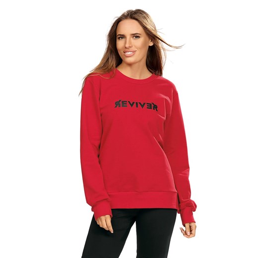 Bluza nierozpinana Reviver F5603 czerwony ze sklepu kontri.pl w kategorii Bluzy damskie - zdjęcie 186811940