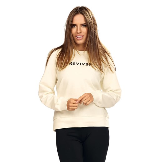 Bluza nierozpinana Reviver F5589 kremowy ze sklepu kontri.pl w kategorii Bluzy damskie - zdjęcie 186811951