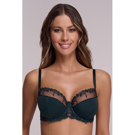Biustonosz półusztywniany Ava 1030 Novato Maxi petrol - id: 39375 - marki Ave lingerie - 186811971 Biustonosz półusztywniany Ava 1030 Novato Maxi petrol ze sklepu kontri.pl w kategorii Biustonosze - zdjęcie 186811971