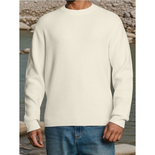 Sinsay - Sweter basic - kremowy ze sklepu Sinsay w kategorii Swetry męskie - zdjęcie 186812510