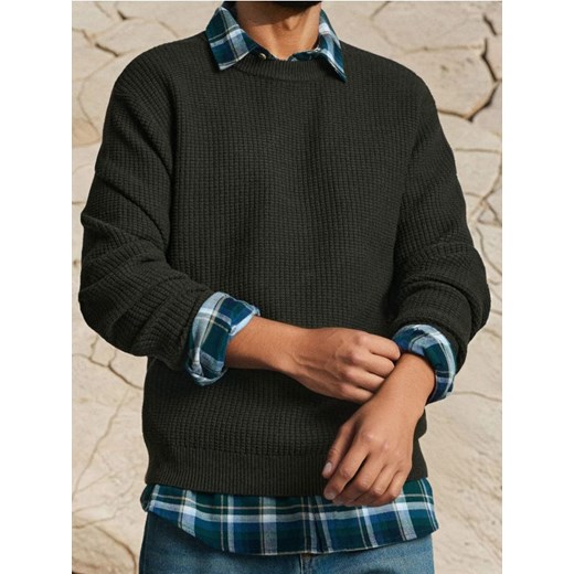Sinsay - Sweter basic - zielony - id: 780FZ-79X - marki Sinsay - 186812511 Sinsay - Sweter basic - zielony ze sklepu Sinsay w kategorii Swetry męskie - zdjęcie 186812511