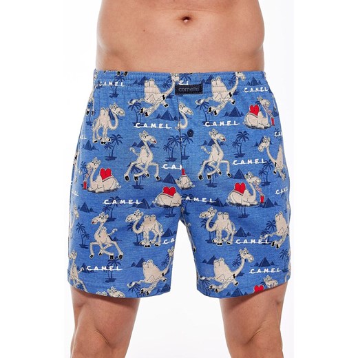 Bokserki męskie Classic 001/154, Kolor niebieski-wzór, Rozmiar XL, Cornette Cornette XL Primodo