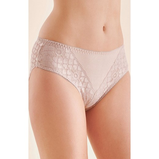 Majtki damskie prążkowane beżowe BM022, Kolor beżowy, Rozmiar L/XL, Gabriella ze sklepu Primodo w kategorii Majtki damskie - zdjęcie 186813222