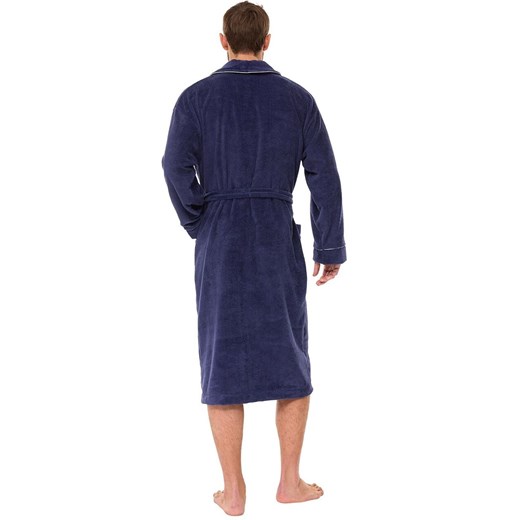 Szlafrok męski granatowy 2523, Kolor granatowy, Rozmiar M, L&amp;L ze sklepu Intymna w kategorii Szlafroki męskie - zdjęcie 186813754