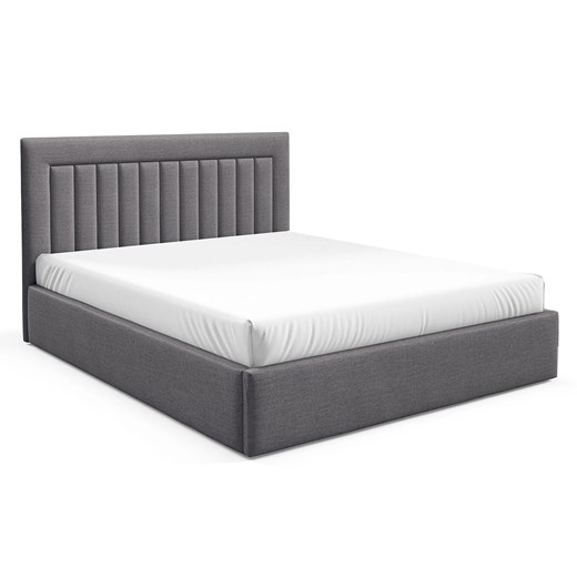 Ciemnoszare łóżko z pikowanym zagłówkiem 3 rozmiary T2-H74 ze sklepu Edinos.pl w kategorii Łóżka i materace - zdjęcie 186813884