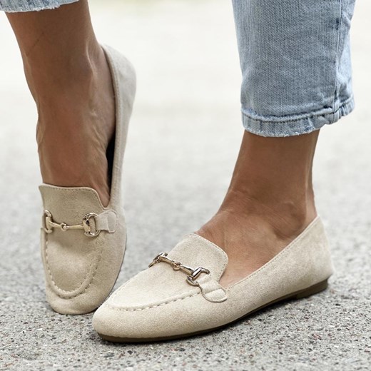 Beżowe lordsy, mokasyny damskie Vinceza 2186 ze sklepu suzana.pl w kategorii Lordsy damskie - zdjęcie 186815034