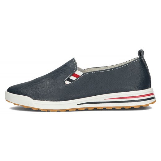 Granatowe skórzane półbuty damskie Filippo Dp3510/25 ze sklepu suzana.pl w kategorii Półbuty damskie - zdjęcie 186815301