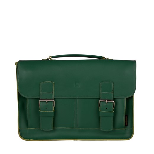 zielona torba skórzanana ramię i do ręki Brooklyn ze sklepu Słoń Torbalski w kategorii Listonoszki - zdjęcie 186815482