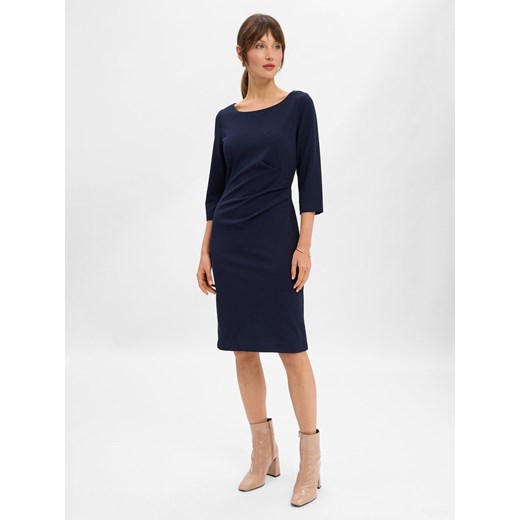 Ambiance Sukienka damska shift Kobiety granatowy jednolity - id: 793271-0001-00340 - marki Ambiance - 186815532 Ambiance Sukienka damska shift Kobiety granatowy jednolity ze sklepu vangraaf w kategorii Sukienki - zdjęcie 186815532