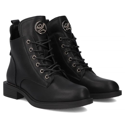 Skórzane trzewiki Filippo DBT7436/25 BK ze sklepu butyolivier w kategorii Półbuty damskie - zdjęcie 186815774