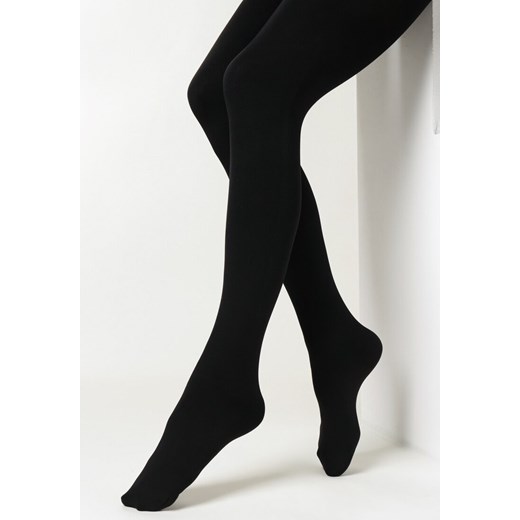 Czarne Wełniane Rajstopy Zimowe Mocno Kryjące Jasjeet ze sklepu renee.pl w kategorii Rajstopy - zdjęcie 186816121