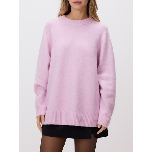 Reserved - Gładki sweter - różowy ze sklepu Reserved w kategorii Swetry damskie - zdjęcie 186816302