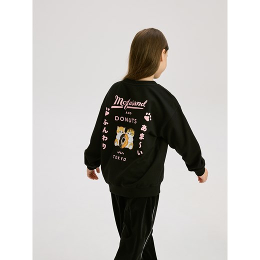 Reserved - Koszulka Mofusand - czarny ze sklepu Reserved w kategorii Bluzki dziewczęce - zdjęcie 186816440