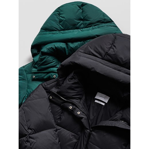 Reserved - Puchowa kurtka z kapturem - morski Reserved XL Reserved