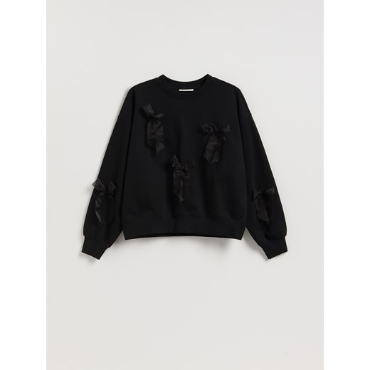 Reserved - Bluza z kokardkami - czarny - id: 726GA-99X - marki Reserved - 186816580 Reserved - Bluza z kokardkami - czarny ze sklepu Reserved w kategorii Bluzy damskie - zdjęcie 186816580