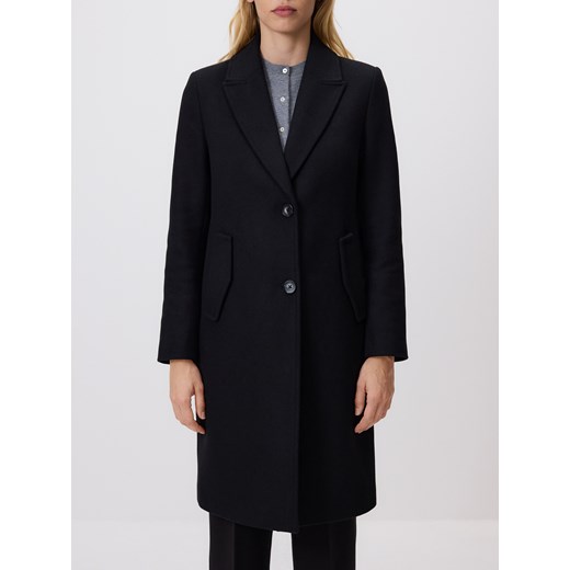Reserved - Płaszcz z dodatkiem wełny - czarny ze sklepu Reserved w kategorii Płaszcze damskie - zdjęcie 186816793