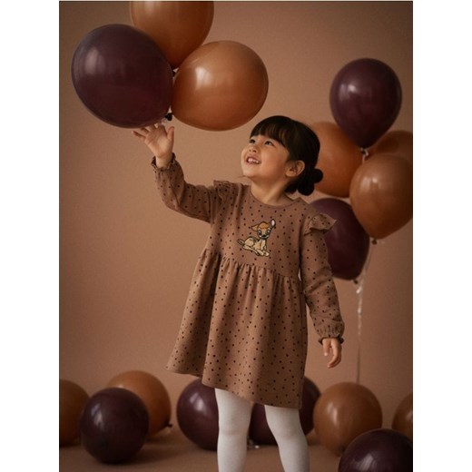 Sinsay - Luźna sukienka z haftem Bambi - brązowy - id: 228BB-84X - marki Sinsay - 186817841 Sinsay - Luźna sukienka z haftem Bambi - brązowy ze sklepu Sinsay w kategorii Sukienki dziewczęce - zdjęcie 186817841