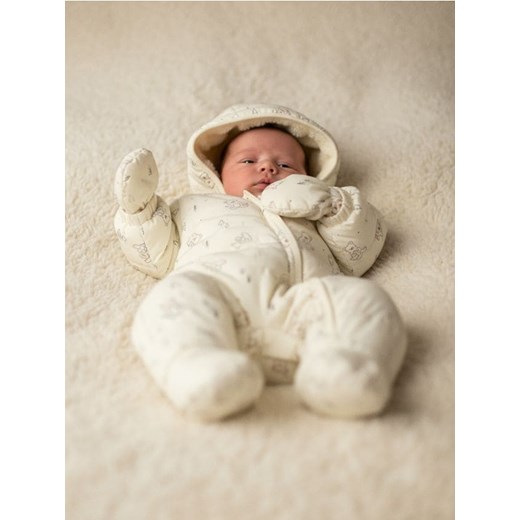 Sinsay - Zimowy kombinezon z rękawiczkami - kremowy ze sklepu Sinsay w kategorii Odzież dla niemowląt - zdjęcie 186817871