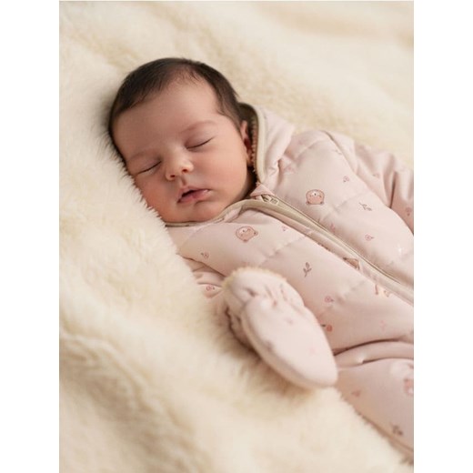 Sinsay - Zimowy kombinezon z rękawiczkami - beżowy ze sklepu Sinsay w kategorii Odzież dla niemowląt - zdjęcie 186817873