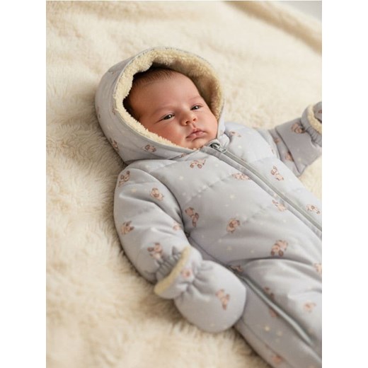 Sinsay - Zimowy kombinezon z rękawiczkami - szary ze sklepu Sinsay w kategorii Odzież dla niemowląt - zdjęcie 186817874