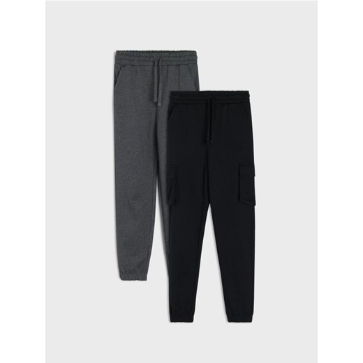 Sinsay - Spodnie cargo i jogger 2 pack - czarny ze sklepu Sinsay w kategorii Spodnie dziewczęce - zdjęcie 186817902