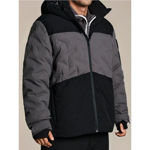 Sinsay - Pikowana kurtka puffer z kapturem - czarny ze sklepu Sinsay w kategorii Kurtki męskie - zdjęcie 186817931