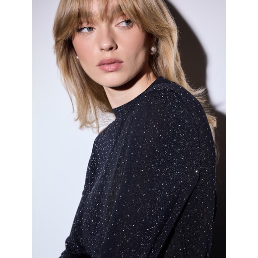 Mohito - Bluzka z ozdobnymi detalami - czarny Mohito S Mohito