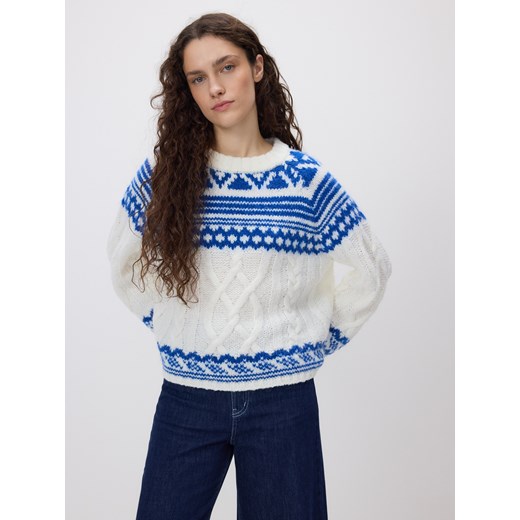 Reserved - Sweter z nordyckim wzorem - wielobarwny - id: 465HH-MLC - marki Reserved - 186818824 Reserved - Sweter z nordyckim wzorem - wielobarwny ze sklepu Reserved w kategorii Swetry damskie - zdjęcie 186818824