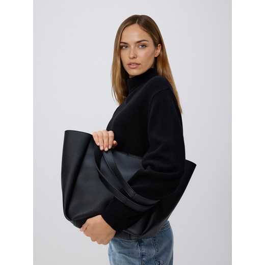 Reserved - Torebka shopper - czarny ze sklepu Reserved w kategorii Torby Shopper bag - zdjęcie 186818931