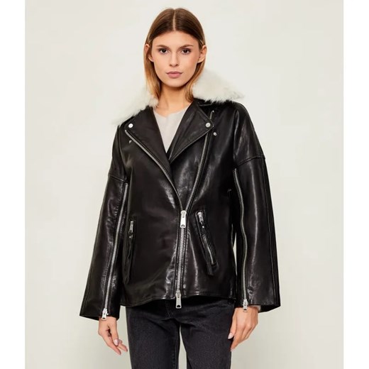 AllSaints Skórzana ramoneska VENDRA | shearling ze sklepu Gomez Fashion Store w kategorii Kurtki damskie - zdjęcie 186820310