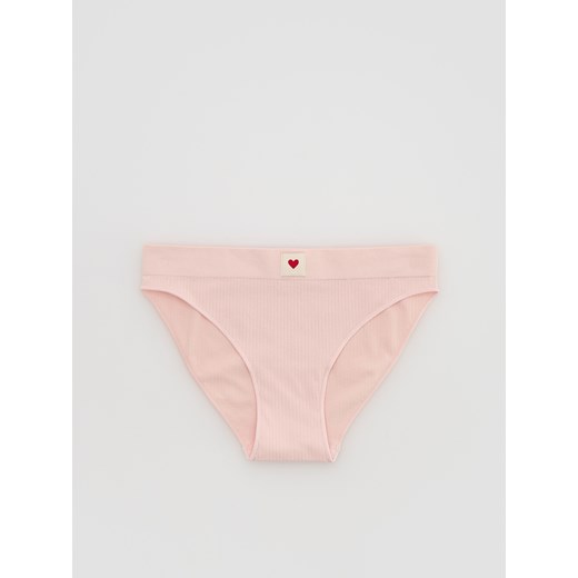 Reserved - Prążkowane majtki figi - pastelowy róż - id: 784HQ-03X - marki Reserved - 186821534 Reserved - Prążkowane majtki figi - pastelowy róż ze sklepu Reserved w kategorii Majtki damskie - zdjęcie 186821534