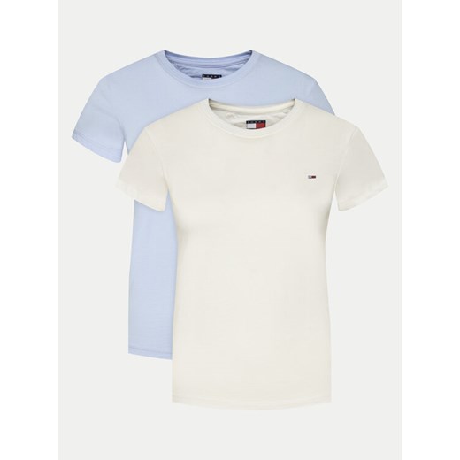 Tommy Jeans Komplet t-shirtów DW0DW21366 Kolorowy Slim Fit ze sklepu MODIVO w kategorii Bluzki damskie - zdjęcie 186821861