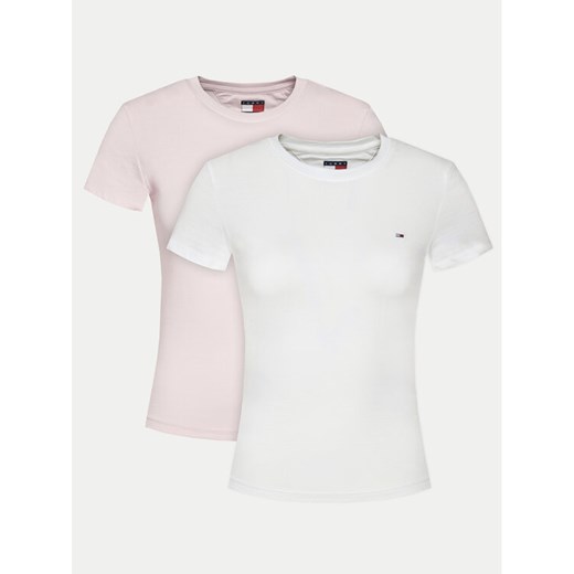 Tommy Jeans Komplet t-shirtów DW0DW21366 Kolorowy Slim Fit ze sklepu MODIVO w kategorii Bluzki damskie - zdjęcie 186821933