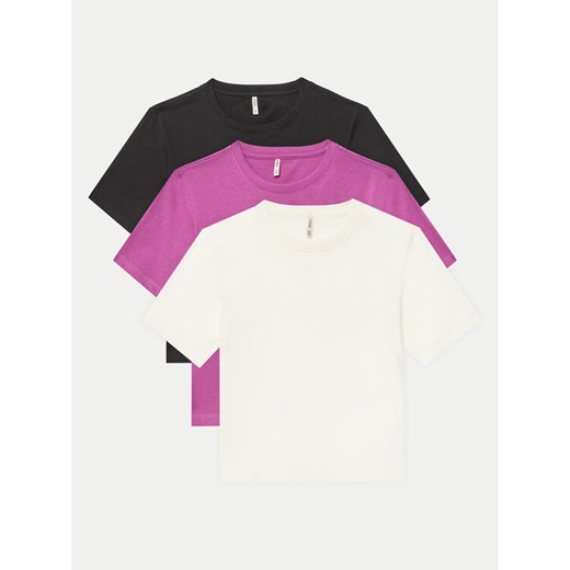 Kids ONLY Komplet t-shirtów Rex 15350718 Kolorowy Regular Fit ze sklepu MODIVO w kategorii Bluzki dziewczęce - zdjęcie 186822102