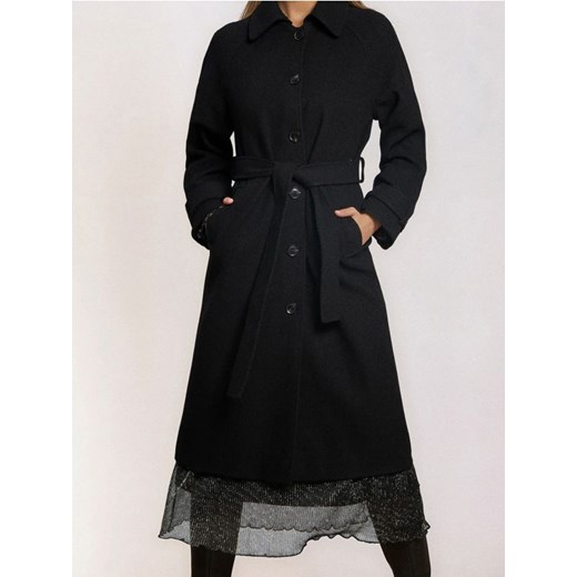 Sinsay - Długi płaszcz - czarny ze sklepu Sinsay w kategorii Płaszcze damskie - zdjęcie 186825723
