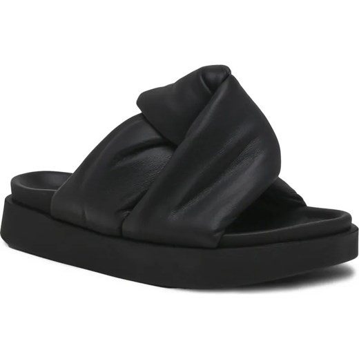 INUIKII Skórzane klapki Soft Crossed ze sklepu Gomez Fashion Store w kategorii Klapki damskie - zdjęcie 186826033