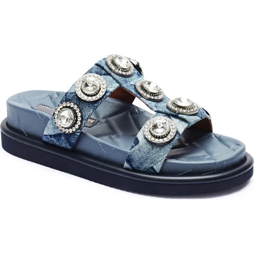 Kurt Geiger Jeansowe klapki ORSON CRYSTAL ze sklepu Gomez Fashion Store w kategorii Klapki damskie - zdjęcie 186826244