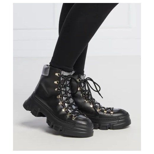 Pollini Skórzane botki 37 okazja Gomez Fashion Store