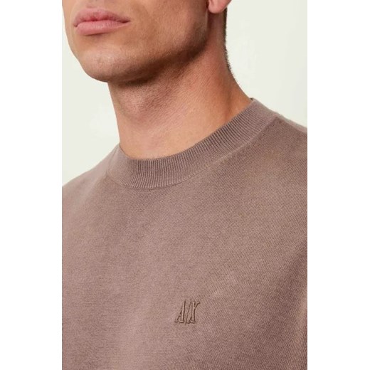 Armani Exchange Sweter | Regular Fit | z dodatkiem jedwabiu Armani Exchange L Gomez Fashion Store