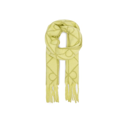 Szalik Calvin Klein Emblem Aop Brushed LV04D8072G Zielony ze sklepu eobuwie.pl w kategorii Szaliki i chusty damskie - zdjęcie 187041324